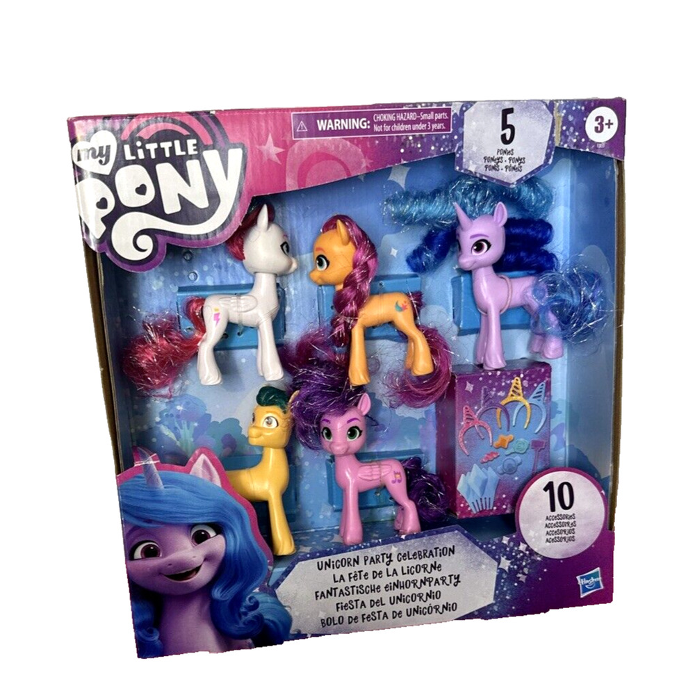 Hasbro My Little Pony Unicorn Party‎ Celebration 5 Ponies + 10 accessories